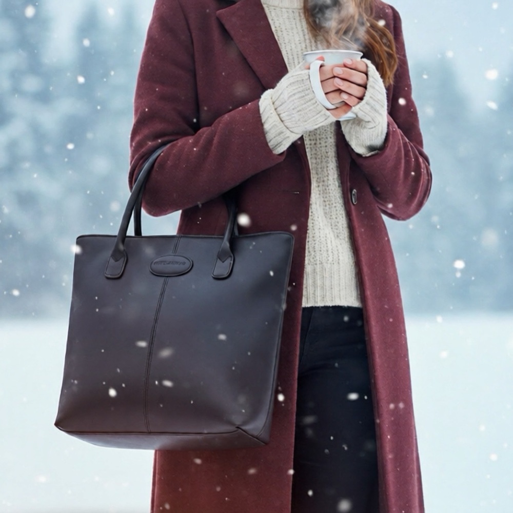 Liz Claiborne Black Leather Tote